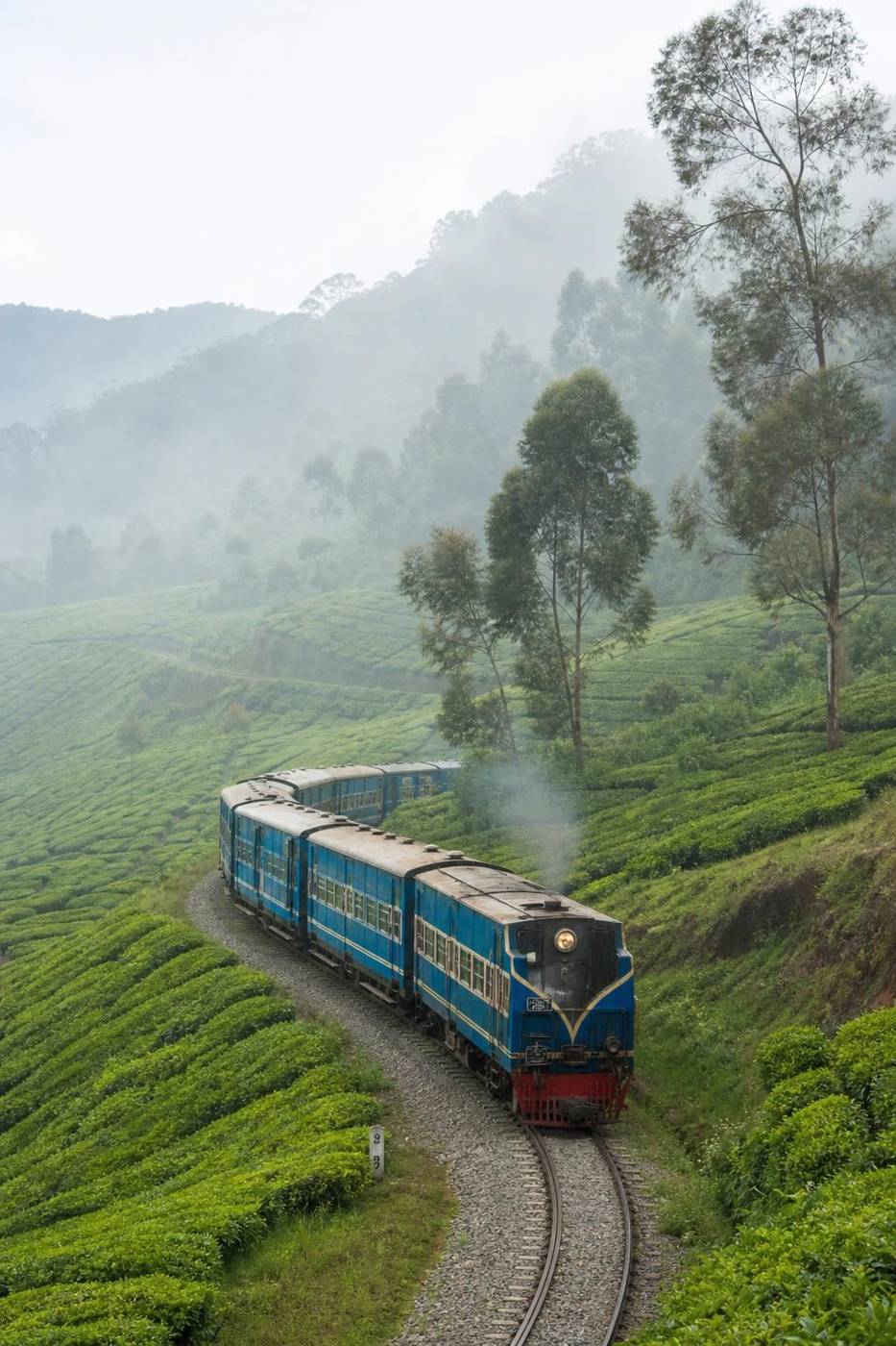 Nilgiri Mountain Railway travelling through Ooty
